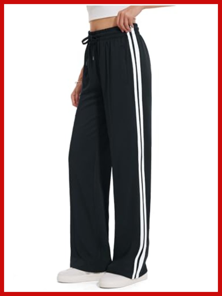 Women's Track Pants Athletic Straight Leg Jogging Sweatpants With Pockets